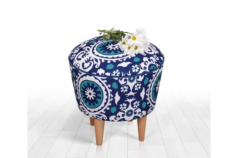 Istuinrahi Thambo 42 cm - Sininen/Valkoinen - Huonekalut - Tuoli & nojatuoli - Jakkara & jalkarahi - Säkkirahi