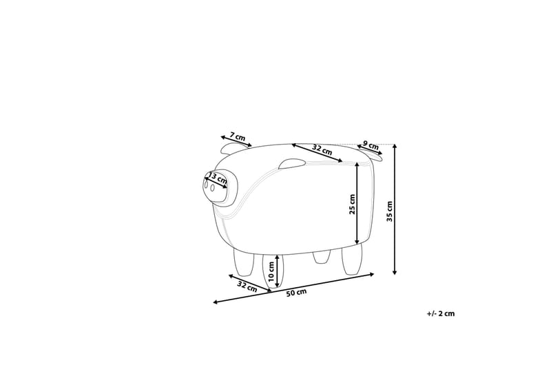 Istuinrahi Piggy 50 cm - Keltainen - Säkkirahi