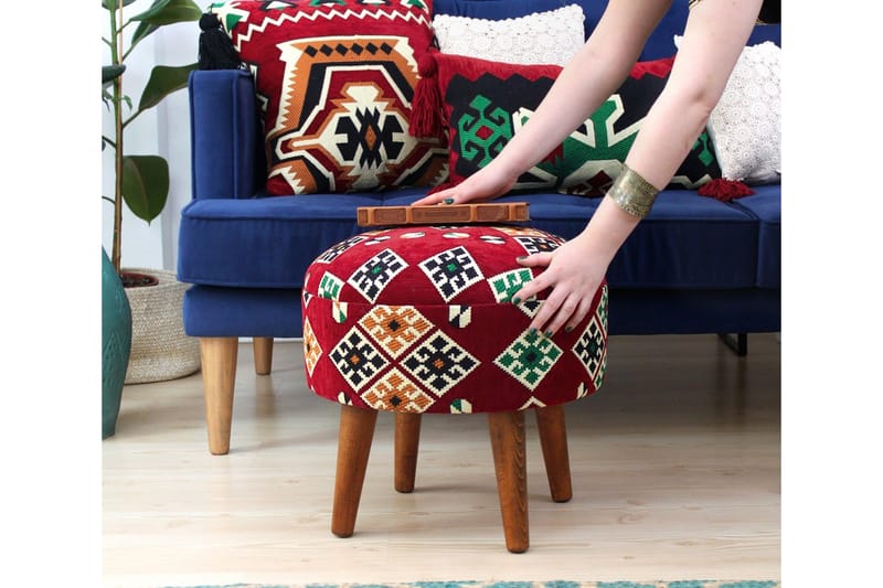 Istuinrahi Plainfield 46 cm - Punainen/Vihreä - Huonekalut - Tuoli & nojatuoli - Jakkara & jalkarahi - Säkkirahi