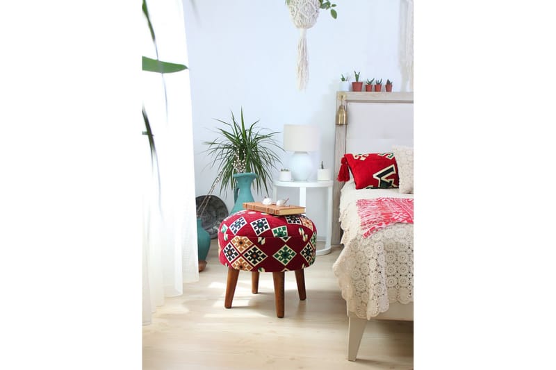 Istuinrahi Plainfield 46 cm - Punainen/Vihreä - Huonekalut - Tuoli & nojatuoli - Jakkara & jalkarahi - Säkkirahi