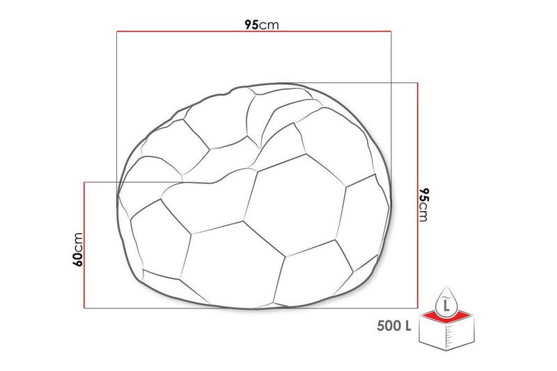 Istuintyyny Kintore 95 cm - Valkoinen - Huonekalut - Tuoli & nojatuoli - Jakkara & jalkarahi - Säkkirahi
