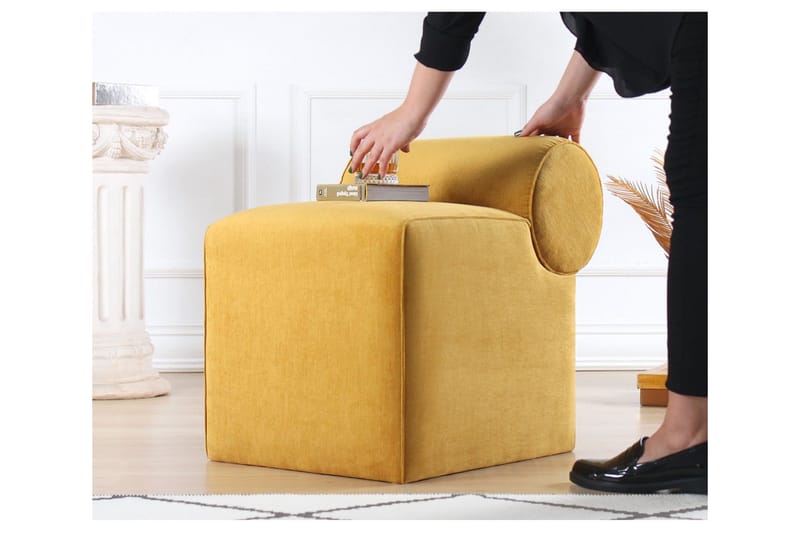 Istuintyyny Linburg 45 cm - Keltainen - Huonekalut - Tuoli & nojatuoli - Jakkara & jalkarahi - Säkkirahi