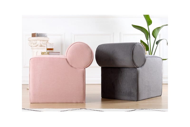 Istuintyyny Linburg 45 cm - Vaaleanpunainen - Huonekalut - Tuoli & nojatuoli - Jakkara & jalkarahi - Säkkirahi