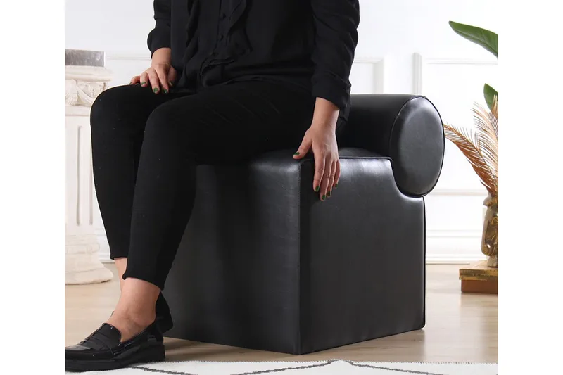 Istuintyyny Nahar 45 cm - Musta - Huonekalut - Tuoli & nojatuoli - Jakkara & jalkarahi - Säkkirahi