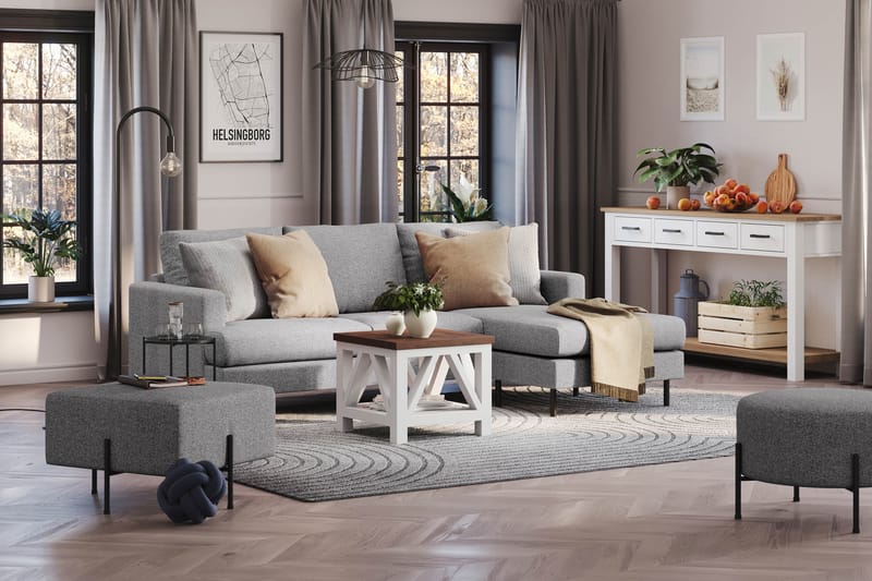 Rahi Menard  Compact 60 cm Neliö - Harmaa - Huonekalut - Tuoli & nojatuoli - Jakkara & jalkarahi - Säkkirahi