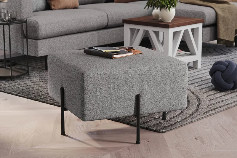 Rahi Menard  Compact 60 cm Neliö - Harmaa - Huonekalut - Tuoli & nojatuoli - Jakkara & jalkarahi - Säkkirahi