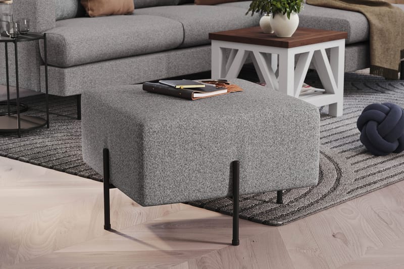 Rahi Menard  Compact 60 cm Neliö - Harmaa - Huonekalut - Tuoli & nojatuoli - Jakkara & jalkarahi - Säkkirahi