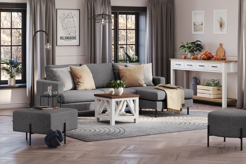 Rahi Menard  Compact 60 cm Neliö - Tummanharmaa - Huonekalut - Tuoli & nojatuoli - Jakkara & jalkarahi - Säkkirahi