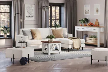 Rahi Menard  Compact 60 cm Neliö - Valkoinen - Huonekalut - Tuoli & nojatuoli - Jakkara & jalkarahi - Säkkirahi