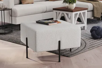 Rahi Menard  Compact 60 cm Neliö - Valkoinen - Huonekalut - Tuoli & nojatuoli - Jakkara & jalkarahi - Säkkirahi