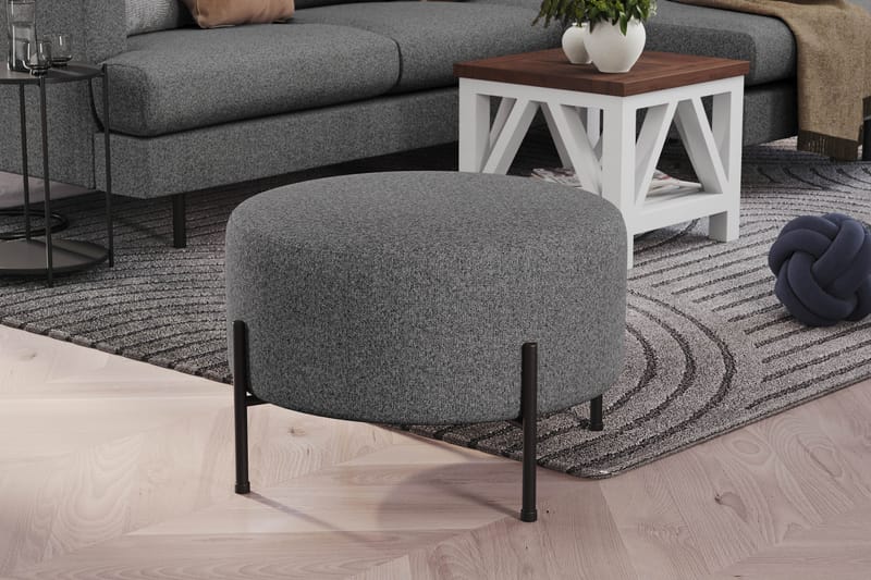 Rahi Menard  Compact 60 cm Pyöreä - Tummanharmaa - Huonekalut - Tuoli & nojatuoli - Jakkara & jalkarahi - Säkkirahi