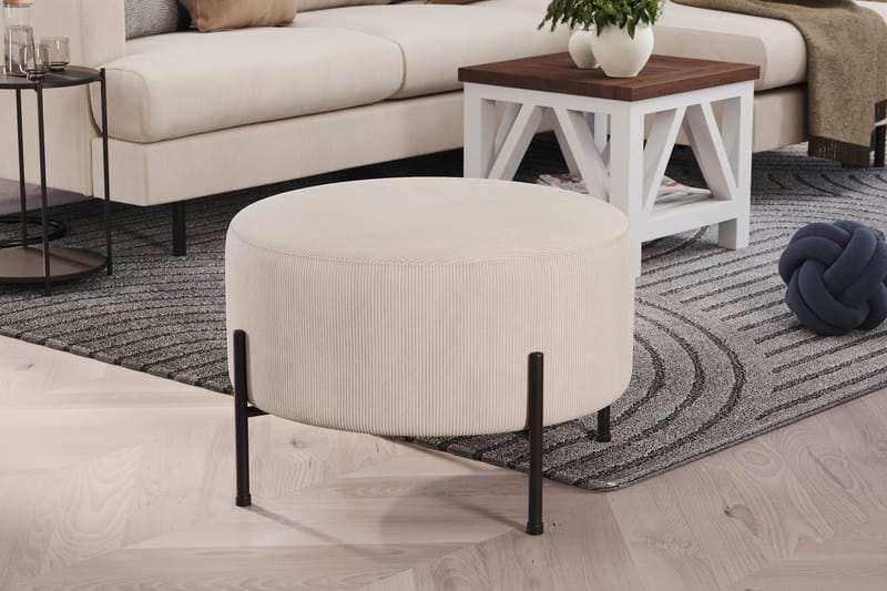 Rahi Menard  Compact 60 cm Pyöreä - Beige - Huonekalut - Tuoli & nojatuoli - Jakkara & jalkarahi - Säkkirahi