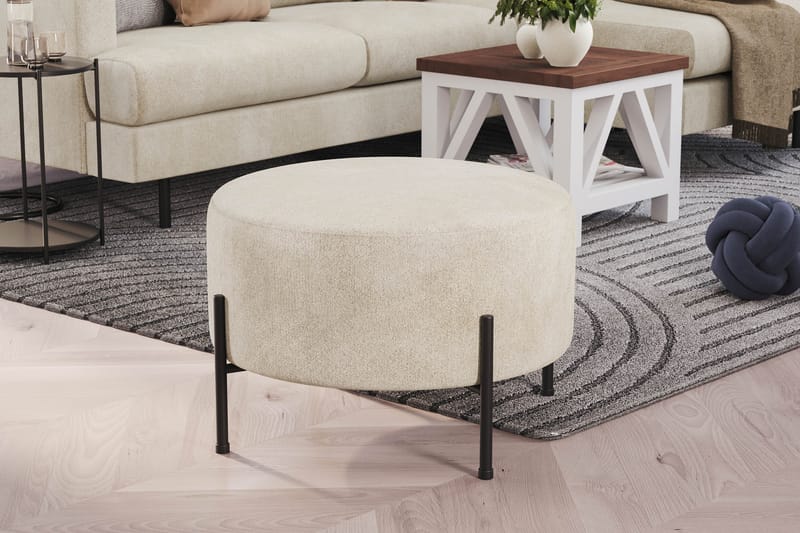 Rahi Menard  Compact 60 cm Pyöreä - Valkoinen - Huonekalut - Tuoli & nojatuoli - Jakkara & jalkarahi - Säkkirahi