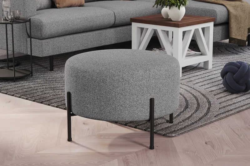 Rahi Menard  Compact 60 cm Pyöreä - Harmaa - Huonekalut - Tuoli & nojatuoli - Jakkara & jalkarahi - Säkkirahi