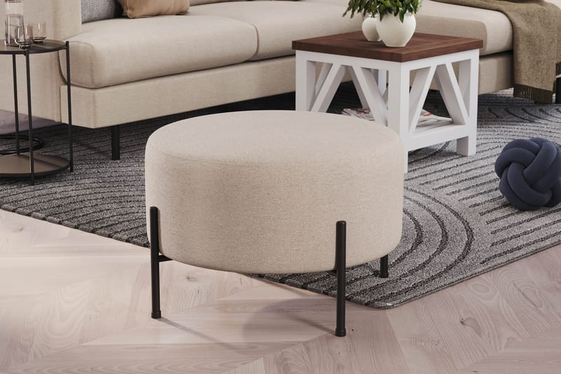 Rahi Menard  Compact 60 cm Pyöreä - Beige - Huonekalut - Tuoli & nojatuoli - Jakkara & jalkarahi - Säkkirahi
