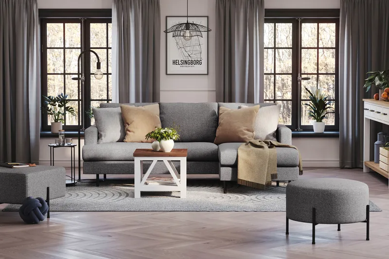 Rahi Menard  Compact 60 cm Pyöreä - Tummanharmaa - Huonekalut - Tuoli & nojatuoli - Jakkara & jalkarahi - Säkkirahi