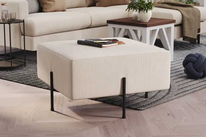 Rahi Menard  Compact 70 cm Neliö - Beige - Huonekalut - Tuoli & nojatuoli - Jakkara & jalkarahi - Säkkirahi