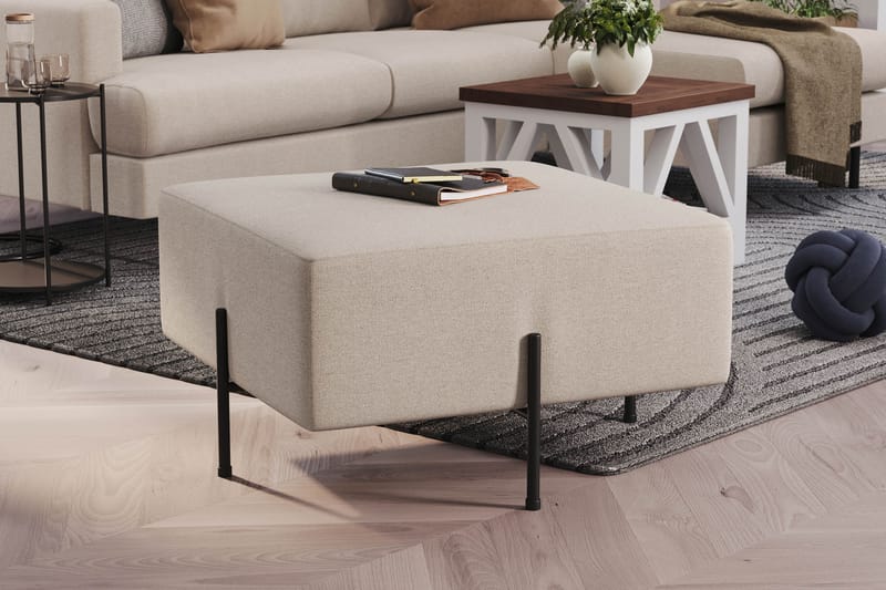 Rahi Menard  Compact 70 cm Neliö - Beige - Huonekalut - Tuoli & nojatuoli - Jakkara & jalkarahi - Säkkirahi