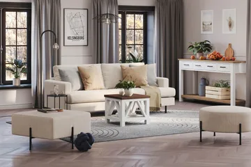 Rahi Menard  Compact 70 cm Neliö - Beige - Huonekalut - Tuoli & nojatuoli - Jakkara & jalkarahi - Säkkirahi