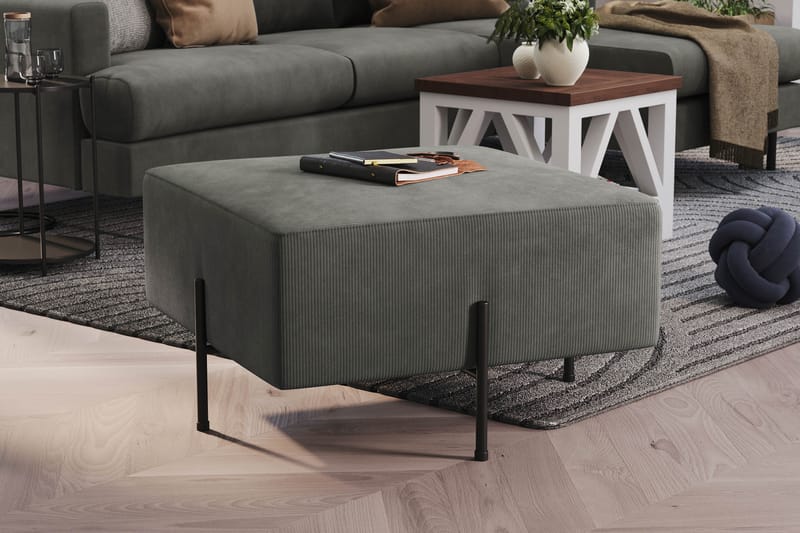 Rahi Menard  Compact 70 cm Neliö - Harmaa - Huonekalut - Tuoli & nojatuoli - Jakkara & jalkarahi - Säkkirahi