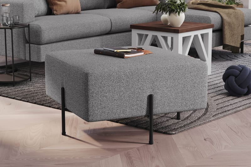 Rahi Menard  Compact 70 cm Neliö - Harmaa - Huonekalut - Tuoli & nojatuoli - Jakkara & jalkarahi - Säkkirahi