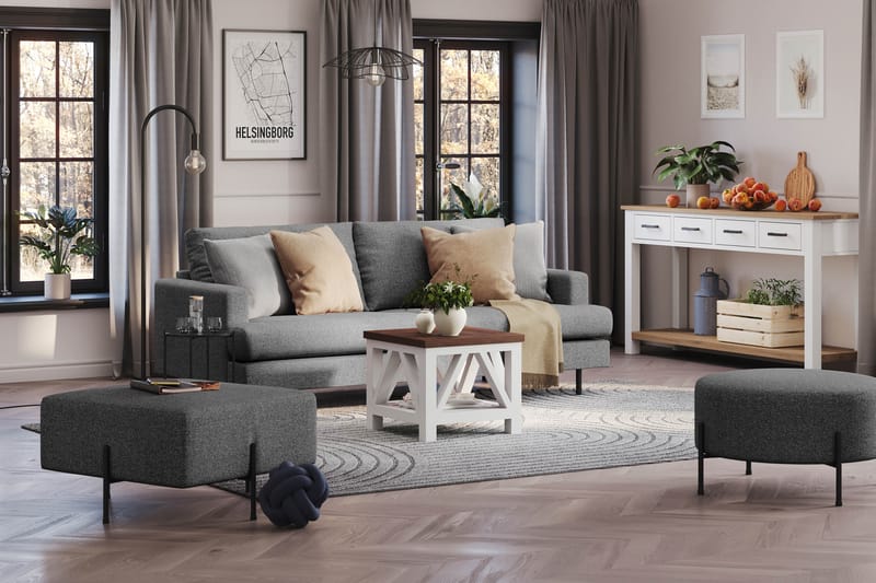 Rahi Menard  Compact 70 cm Neliö - Tummanharmaa - Huonekalut - Tuoli & nojatuoli - Jakkara & jalkarahi - Säkkirahi