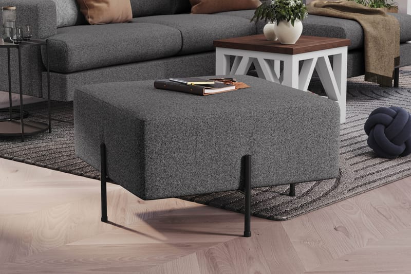 Rahi Menard  Compact 70 cm Neliö - Tummanharmaa - Huonekalut - Tuoli & nojatuoli - Jakkara & jalkarahi - Säkkirahi