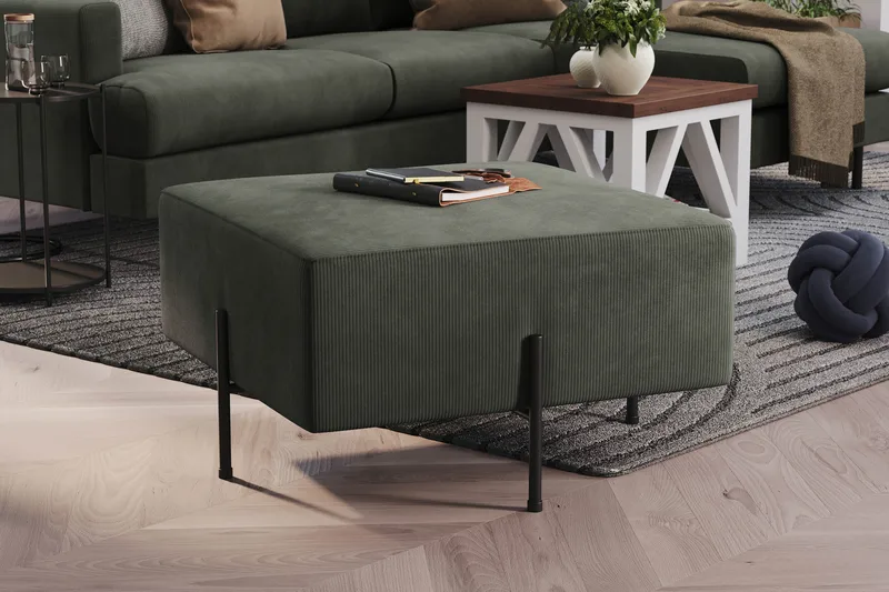 Rahi Menard  Compact 70 cm Neliö - Tummanvihreä - Huonekalut - Tuoli & nojatuoli - Jakkara & jalkarahi - Säkkirahi