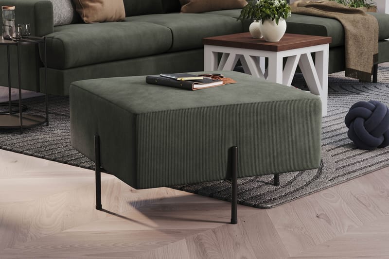 Rahi Menard  Compact 70 cm Neliö - Tummanvihreä - Huonekalut - Tuoli & nojatuoli - Jakkara & jalkarahi - Säkkirahi