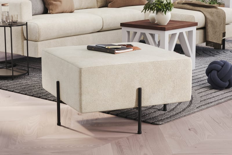 Rahi Menard  Compact 70 cm Neliö - Valkoinen - Huonekalut - Tuoli & nojatuoli - Jakkara & jalkarahi - Säkkirahi