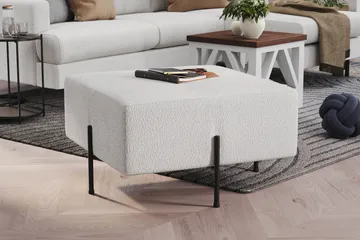 Rahi Menard  Compact 70 cm Neliö - Valkoinen - Huonekalut - Tuoli & nojatuoli - Jakkara & jalkarahi - Säkkirahi