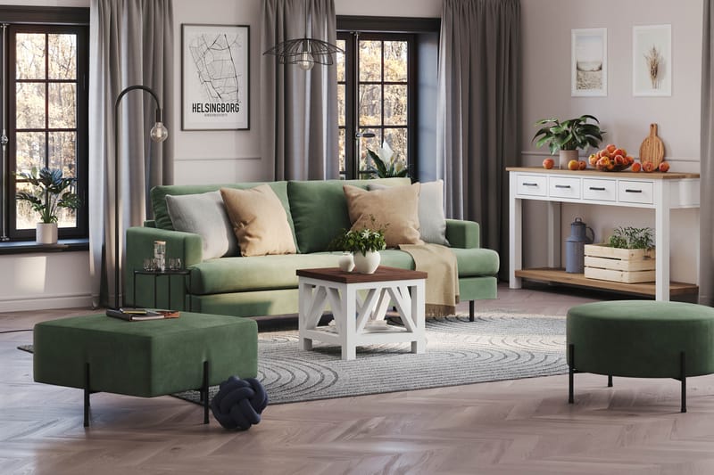 Rahi Menard  Compact 70 cm Neliö - Vihreä - Huonekalut - Tuoli & nojatuoli - Jakkara & jalkarahi - Säkkirahi