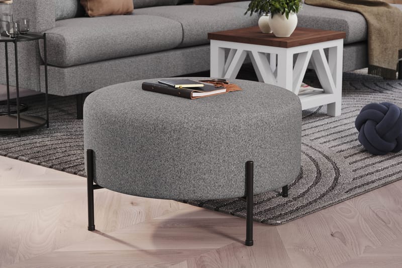 Rahi Menard  Compact 70 cm Pyöre�ä - Harmaa - Huonekalut - Tuoli & nojatuoli - Jakkara & jalkarahi - Säkkirahi