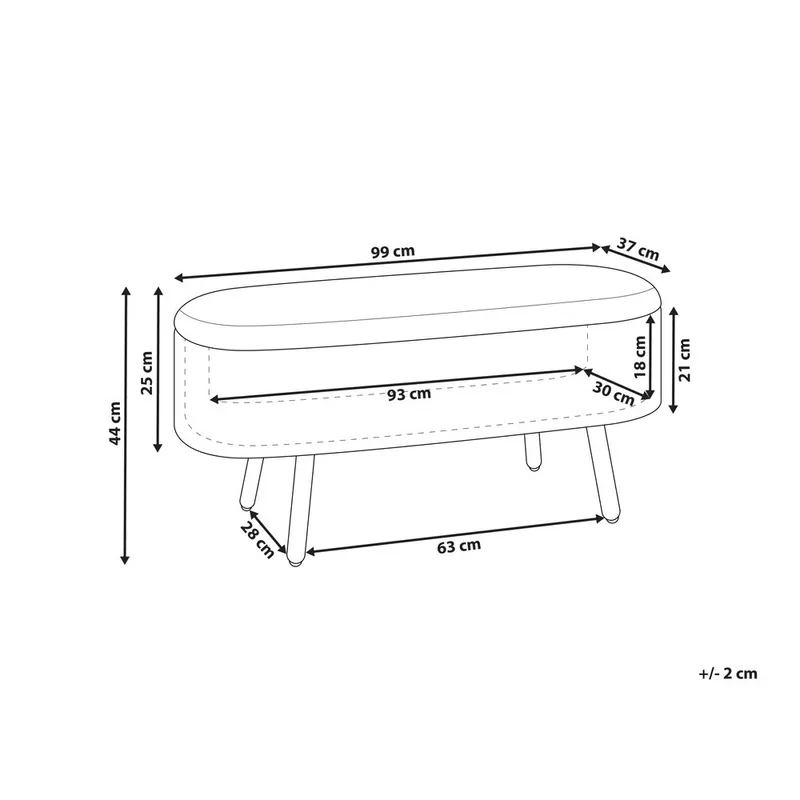 Sänkyarkku Oklahoma - Ruskea, vaalea puu - Huonekalut - Sänky - Sängyn lisävarusteet & sängynpäädyt - Sängynjalka