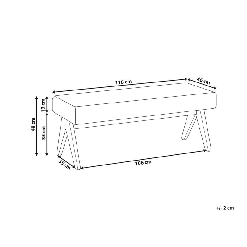 Sänkyarkku Tamre - Valkoinen, Vaalea puu - Huonekalut - Tuoli & nojatuoli - Jakkara & jalkarahi - Rahi