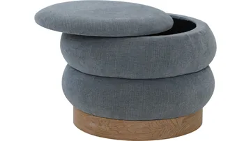 Selvaro puffi säilytystilalla 50 cm pyöreä - Sininen - Huonekalut - Tuoli & nojatuoli - Jakkara & jalkarahi - Säkkirahi