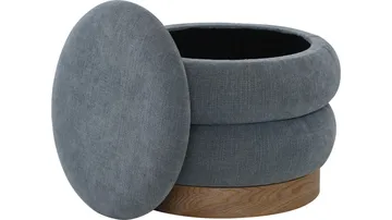 Selvaro puffi säilytystilalla 50 cm pyöreä - Sininen - Huonekalut - Tuoli & nojatuoli - Jakkara & jalkarahi - Säkkirahi