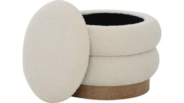 Selvaro puffi säilytystilalla 50 cm pyöreä - Beige - Huonekalut - Tuoli & nojatuoli - Jakkara & jalkarahi - Säkkirahi
