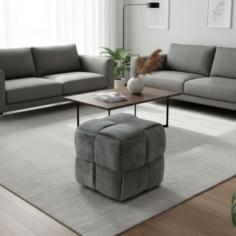 Senora Istuinrahi 43 cm - Harmaa - Huonekalut - Tuoli & nojatuoli - Jakkara & jalkarahi - Säkkirahi