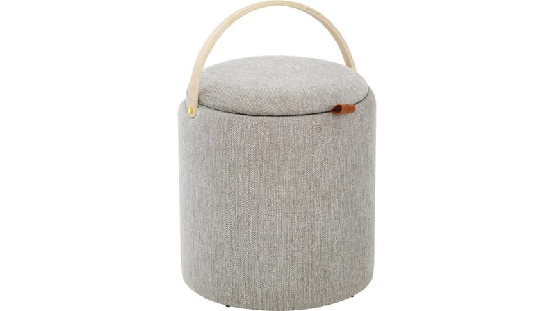 Serano-rahi puukahvalla 40 cm, pyöreä - Harmaa - Huonekalut - Tuoli & nojatuoli - Jakkara & jalkarahi - Säkkirahi