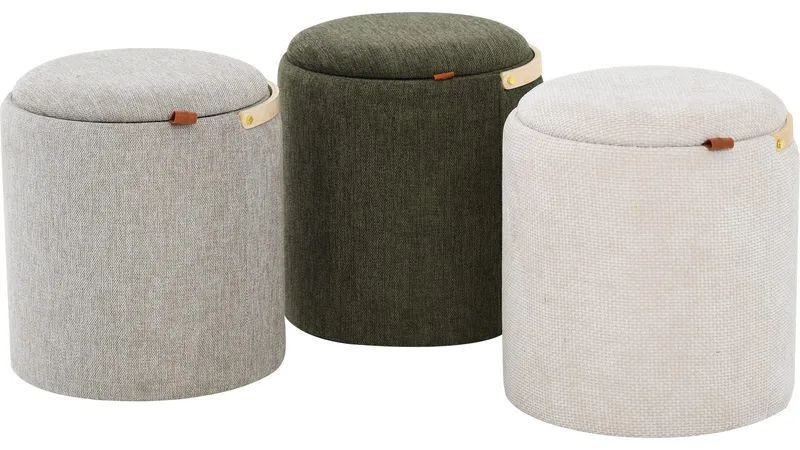 Serano-rahi puukahvalla 40 cm, pyöreä - Beige - Huonekalut - Tuoli & nojatuoli - Jakkara & jalkarahi - Säkkirahi