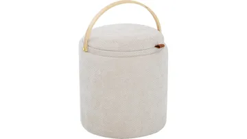 Serano-rahi puukahvalla 40 cm, pyöreä - Beige - Huonekalut - Tuoli & nojatuoli - Jakkara & jalkarahi - Säkkirahi