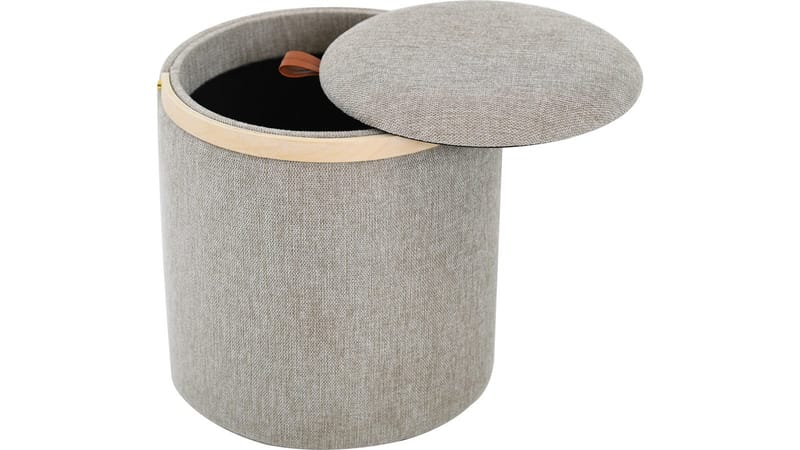 Serano-rahi puukahvalla 40 cm, pyöreä - Harmaa - Huonekalut - Tuoli & nojatuoli - Jakkara & jalkarahi - Säkkirahi