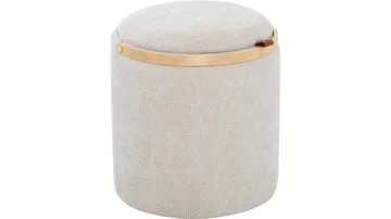 Serano-rahi puukahvalla 40 cm, pyöreä - Beige - Huonekalut - Tuoli & nojatuoli - Jakkara & jalkarahi - Säkkirahi