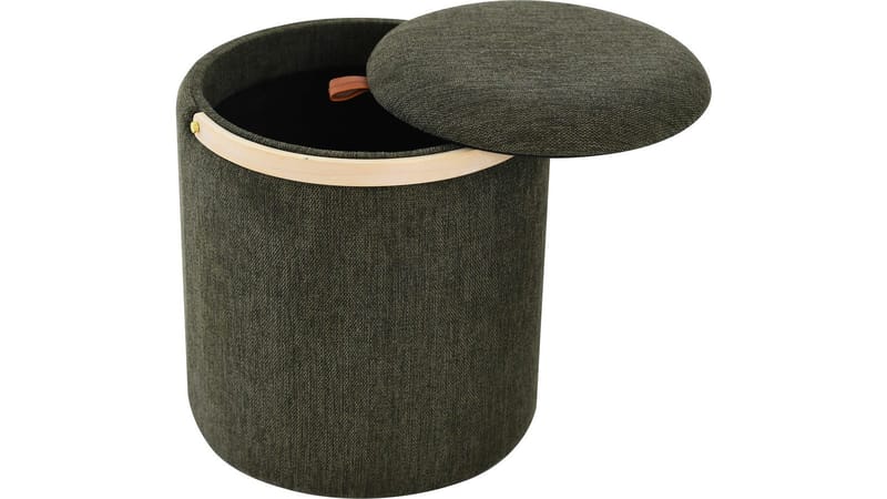 Serano Puff puukahvalla 40 cm pyöreä - Vihreä - Huonekalut - Tuoli & nojatuoli - Jakkara & jalkarahi - Säkkirahi