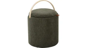 Serano Puff puukahvalla 40 cm pyöreä - Vihreä - Huonekalut - Tuoli & nojatuoli - Jakkara & jalkarahi - Säkkirahi