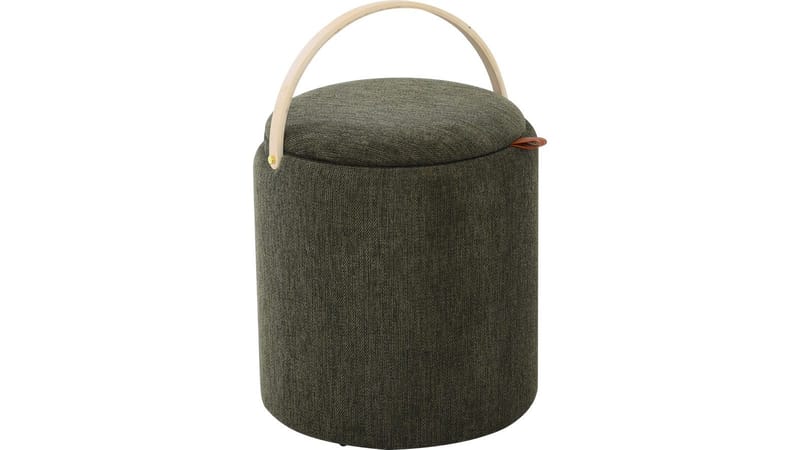 Serano Puff puukahvalla 40 cm pyöreä - Vihreä - Huonekalut - Tuoli & nojatuoli - Jakkara & jalkarahi - Säkkirahi