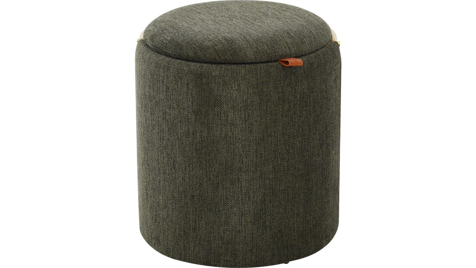 Serano Puff puukahvalla 40 cm pyöreä - Vihreä