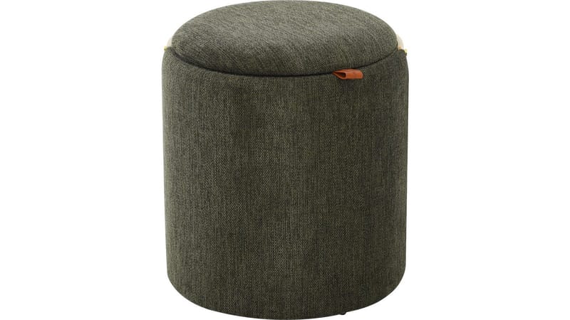 Serano Puff puukahvalla 40 cm pyöreä, Vihreä