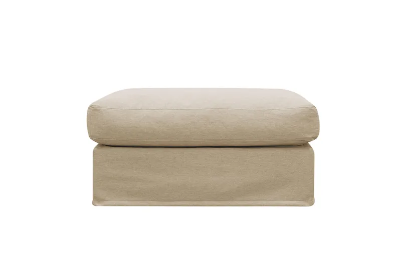 Valencia-jalkarahi irrotettavalla ja pestävällä verhoilulla - Beige - Huonekalut - Tuoli & nojatuoli - Jakkara & jalkarahi - Rahi